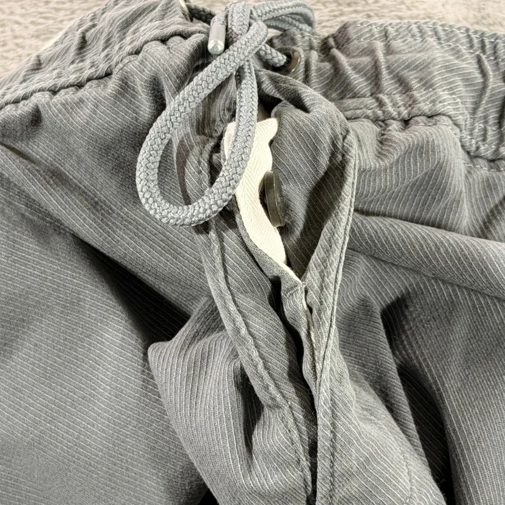 Banana Republic Jogger Pants Mens 38x32 Gray Aiden Fit Drawstring Twill Cuffed